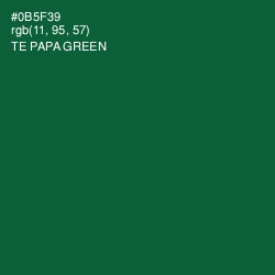 #0B5F39 - Te Papa Green Color Image